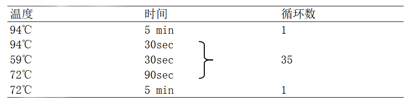 ETEC多重PCR檢測試劑盒反應程序